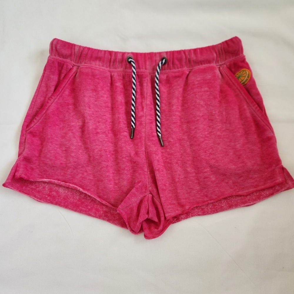 Vitamin Sea Shorts Hot Pink Super Soft Jersey Knit Drawstring Pull-on Loungewear